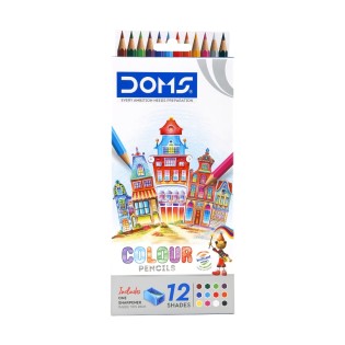 DOMS Colour Pencil |Set of 12 Pencil Shades