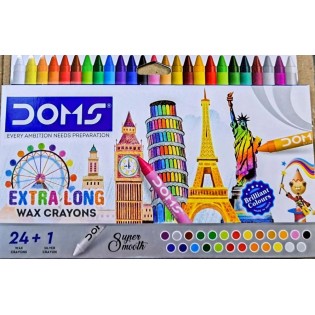 DOMS 24 SHADES EXTRA LONG WAX CRAYONS