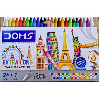 DOMS 24 SHADES EXTRA LONG WAX CRAYONS